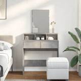 Dressing Table with Mirror Concrete Grey 80x41x144.5 cm 848174