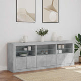 Sideboard with LED Lights Concrete Grey 181.5x37x67 cm 3209005