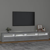 TV Cabinet with LED Lights Grey Sonoma 240x35x40 cm 3152728