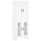Highboard White 69.5x34x180 cm Engineered Wood 3199649