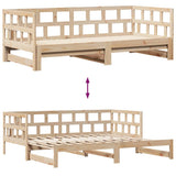 Daybed with Trundle and Drawers without Mattress 80x200 cm 3302203