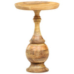 ZNTS Round Side Table 43x43x66 cm Solid Mango Wood 286471