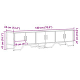 TV Cabinet Sonoma Oak 180x34x41 cm Engineered Wood 848590