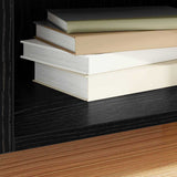 Record Cabinet Black Oak 121 x 38 x 48 cm Engineered Wood 881473