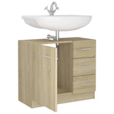 Sink Cabinet Sonoma Oak 63x30x54 cm Engineered Wood 804187