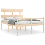 Senior Bed without Mattress 140x190 cm Solid Wood 3195331