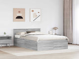 Bed Frame Grey Sonoma 120 x 200 cm Engineered Wood 3408604