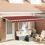 Retractable Awning Manual Multicolour Stripe 400x200 cm Fabric 3329805