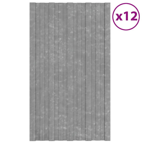 Roof Panels 12 pcs Galvanised Steel Silver 80x45 cm 317209