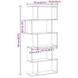 Book Cabinet Black Oak 70 x 24 x 161 cm Engineered Wood 879669