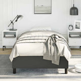 Bed Frame without Mattress Black 100x190 cm Twin Faux Leather 347275