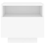 ZNTS Bedside Cabinets with LED Lights 2 pcs White 40x39x37 cm 836799