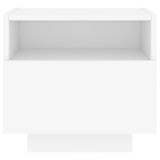 ZNTS Bedside Cabinets with LED Lights 2 pcs White 40x39x37 cm 836799