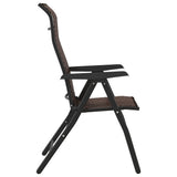 Folding Garden Chairs 4 pcs Brown Poly Rattan 3270608