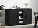 Wooden Cabinet Black 88.5 x 30.5 x 73 cm Engineered Wood 880302