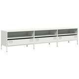 ZNTS TV Cabinet White 202x39x43.5 cm Cold-rolled Steel 851351