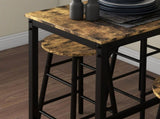 5 Piece Bar Table Set with 4 Stools, Industrial Bar Table and Stool Set, Dining Table and Chair Set, T3398P343442