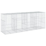 Gabion Basket with Cover 400x100x150 cm Galvanised Iron 3295216