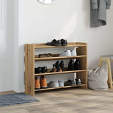 Shoe Rack Artisan Oak 80x25x62 cm Engineered Wood 859922