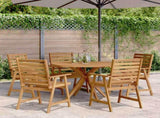 6 Piece Garden Dining Set Solid Wood Acacia 3283567