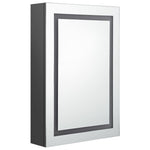 ZNTS LED Bathroom Mirror Cabinet Grey 50x13x70 cm 326490