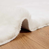 Anti-Slip Faux Rabbit Fur Rug OLITE Cream 200 x 280 cm 42021661