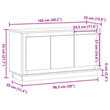 Sideboard Old Wood 102x35x55 cm Engineered Wood 857139