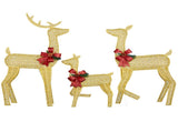 3-Piece Lighted Christmas Reindeer Family Set Outdoor Decorations, Weather Proof 2D Deer Family Set 50842289