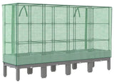 Raised Bed with Greenhouse Cover Rattan Look 160x40x140 cm 4015863
