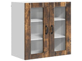 Wall Glass Cabinet LUCCA Smoked Oak 60 x 31 x 80 cm 885090