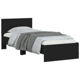 Bed Frame without Mattress with Headboard Black 90x200 cm 838625