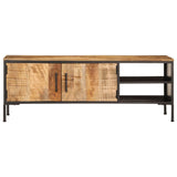 TV Cabinet 110x35x40 cm Solid Rough Wood Mango 376044