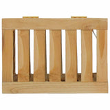 Laundry Basket Natural Solid Teak Wood 340758