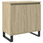 ZNTS 3 Piece Bathroom Furniture Set Sonoma Oak Engineered Wood 3307675