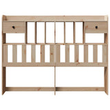 Headboard with Storage 140 cm Solid Wood Pine 855511
