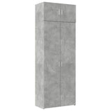 Storage Cabinet Concrete Grey 80x42.5x225 cm Engineered Wood 3281353