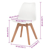 Dining Chairs 2 pcs White Plastic 244783