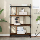 Bookcase 4-Tier Brown Oak 76x32x123 cm Engineered Wood 833939