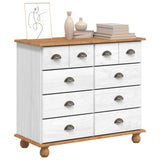Chest of Drawer ASKIM White 91 x 40 x 79 cm Solid Pine Wood 4105423