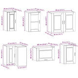 11 Piece Kitchen Cabinet Set "Porto" Old Wood Engineered Wood 3314969