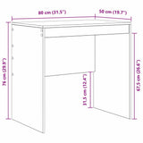 Desk Sonoma Oak 80 x 50 x 76 cm 869428