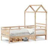 Day Bed with Roof without Mattress 90x190 cm Single Solid Wood 3282292