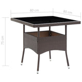 Garden Dining Set Brown, Cream White 3095913