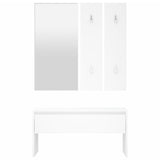 Hallway Furniture Set White Engineered Wood 808783