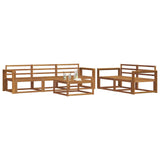 Outdoor Sofa Set 6 pcs Natural Solid Acacia Wood 3367197