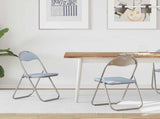 Folding Chair 2 pcs Grey 48 x 43.5 x 81 cm Faux Leather 42029046