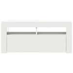 TV Cabinet with LED Lights White 90x35x40 cm 804319