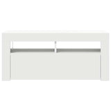 TV Cabinet with LED Lights White 90x35x40 cm 804319