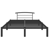284660 Bed Frame without Mattress Black Metal 160x200 cm