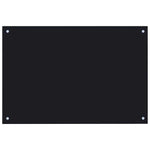 Kitchen Backsplash Black 90 x 60 cm Tempered Glass 249489